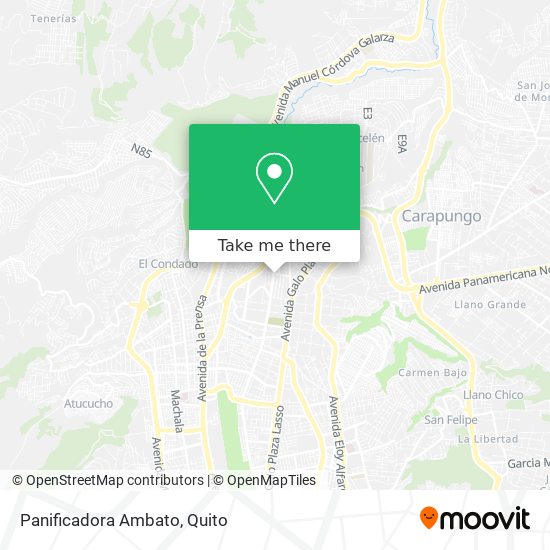 Mapa de Panificadora Ambato