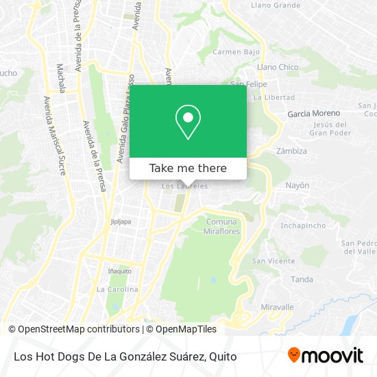Los Hot Dogs De La González Suárez map