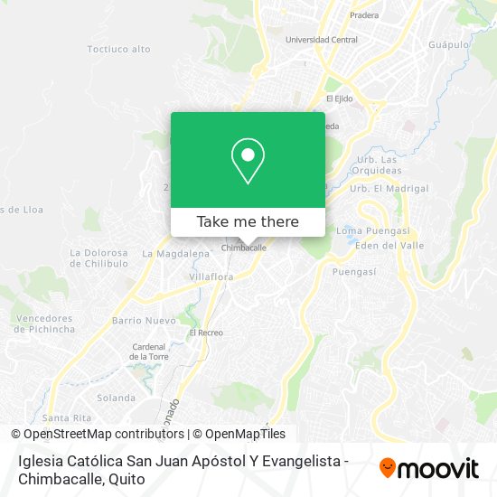 Iglesia Católica San Juan Apóstol Y Evangelista - Chimbacalle map