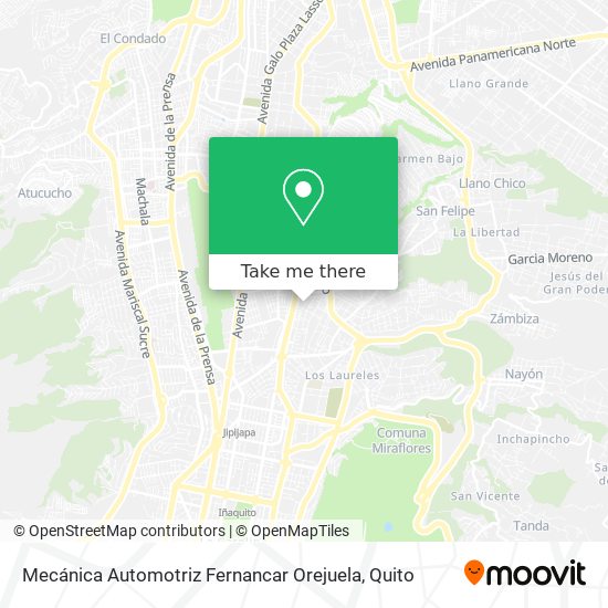 Mapa de Mecánica Automotriz Fernancar Orejuela