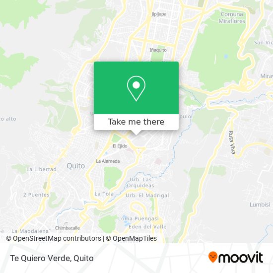 Mapa de Te Quiero Verde