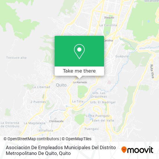Asociación De Empleados Municipales Del Distrito Metropolitano De Quito map