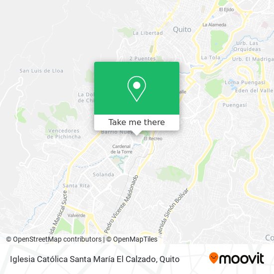 Mapa de Iglesia Católica Santa María El Calzado