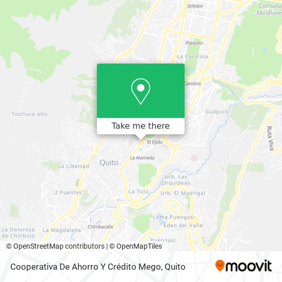 Cooperativa De Ahorro Y Crédito Mego map
