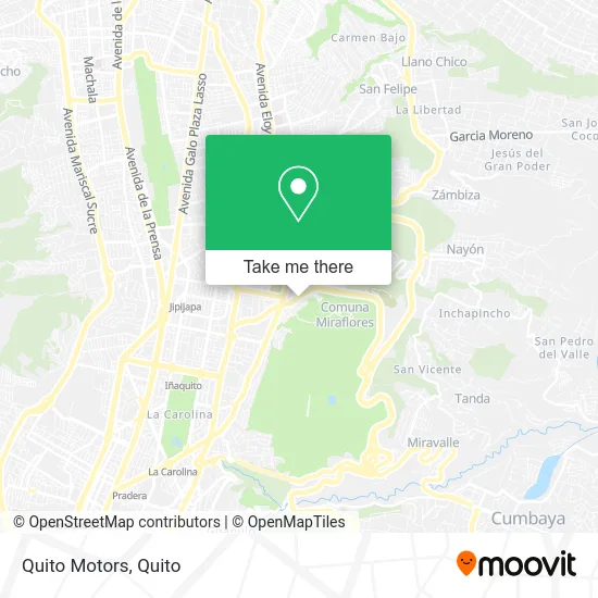 Quito Motors map