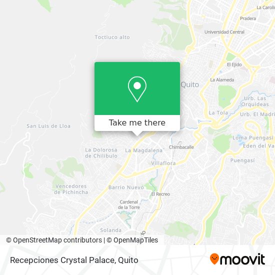 Recepciones Crystal Palace map