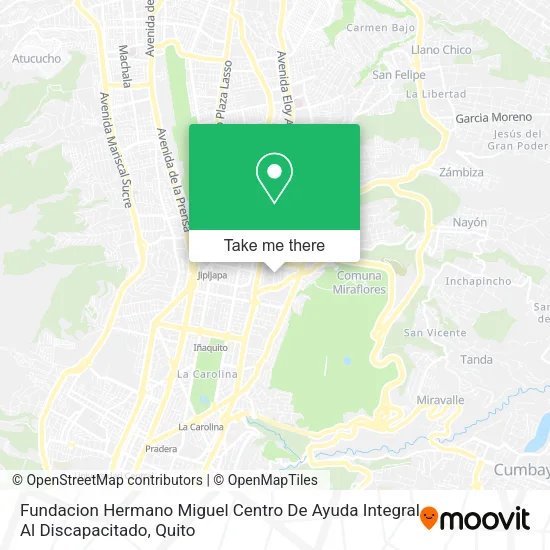 Mapa de Fundacion Hermano Miguel Centro De Ayuda Integral Al Discapacitado