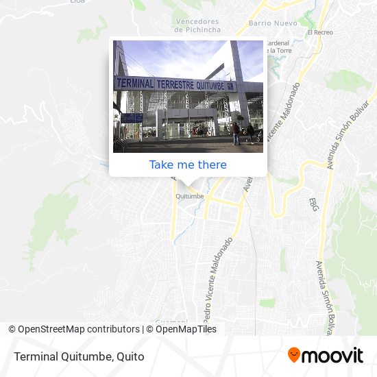 Mapa de Terminal Quitumbe
