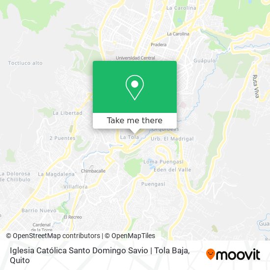 Mapa de Iglesia Católica Santo Domingo Savio | Tola Baja