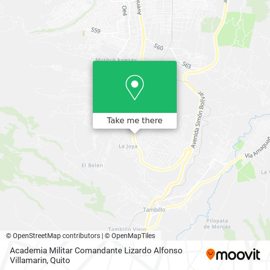 Academia Militar Comandante Lizardo Alfonso Villamarin map