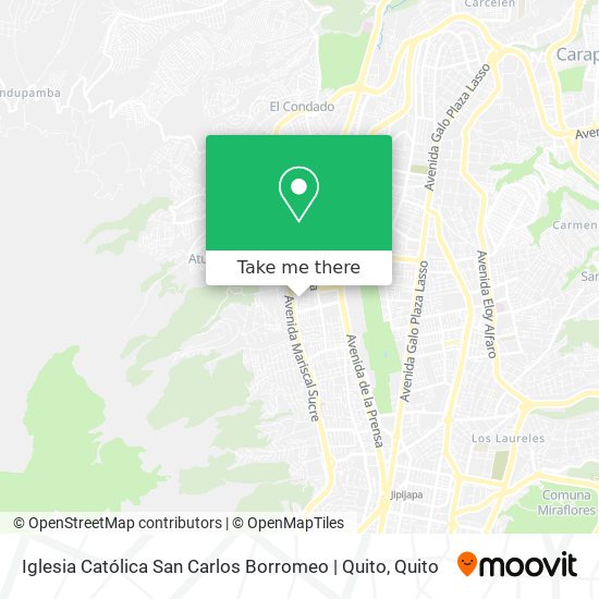 Mapa de Iglesia Católica San Carlos Borromeo | Quito