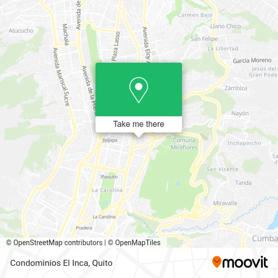Condominios El Inca map