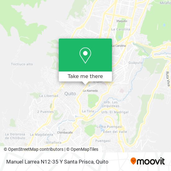 Manuel Larrea N12-35 Y Santa Prisca map