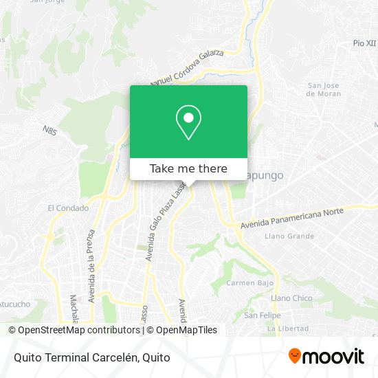 Mapa de Quito Terminal Carcelén