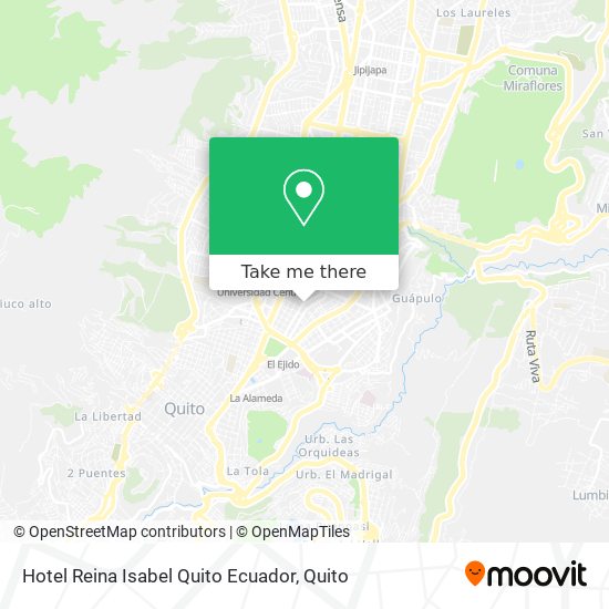 Mapa de Hotel Reina Isabel Quito Ecuador