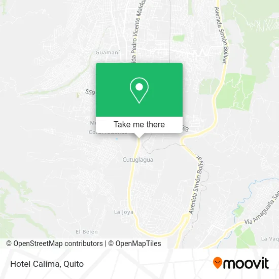 Hotel Calima map