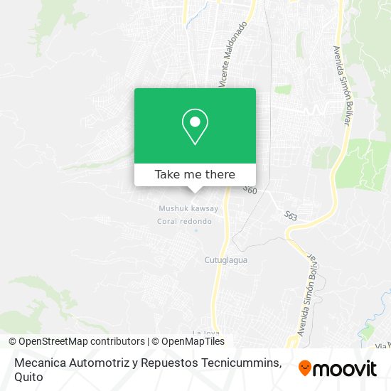 Mapa de Mecanica Automotriz y Repuestos Tecnicummins