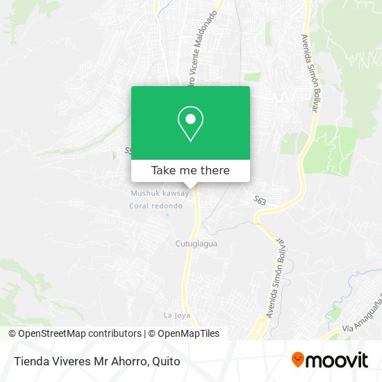Mapa de Tienda Viveres Mr Ahorro