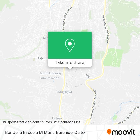 Mapa de Bar de la Escuela M Maria Berenice