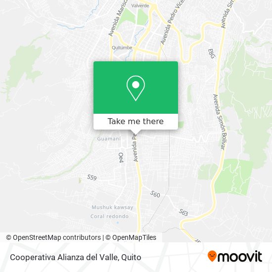 Cooperativa Alianza del Valle map