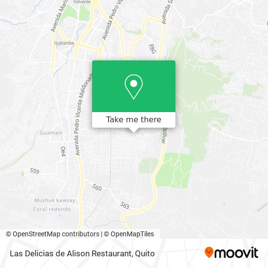 Las Delicias de Alison Restaurant map