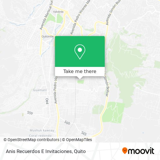 Anis Recuerdos E Invitaciones map