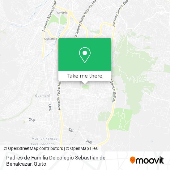 Mapa de Padres de Familia Delcolegio Sebastián de Benalcazar