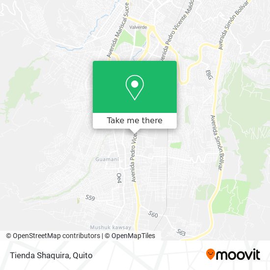 Tienda Shaquira map