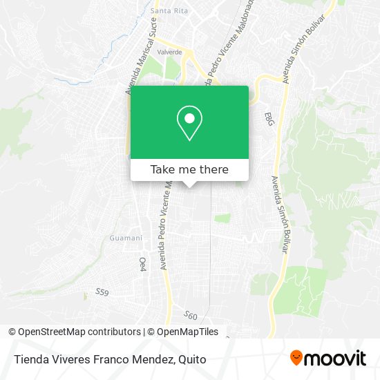 Mapa de Tienda Viveres Franco Mendez