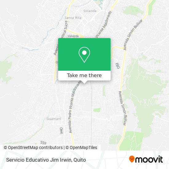 Servicio Educativo Jim Irwin map