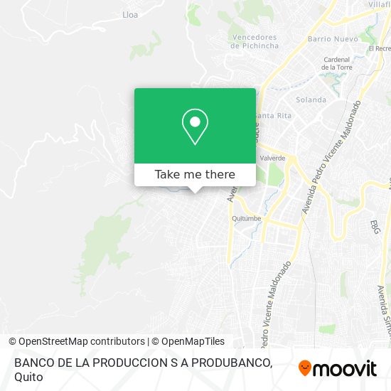 BANCO DE LA PRODUCCION S A PRODUBANCO map