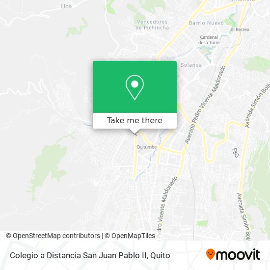 Colegio a Distancia San Juan Pablo II map