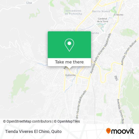 Mapa de Tienda Viveres El Chino