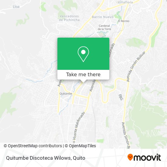 Quitumbe Discoteca Wilows map
