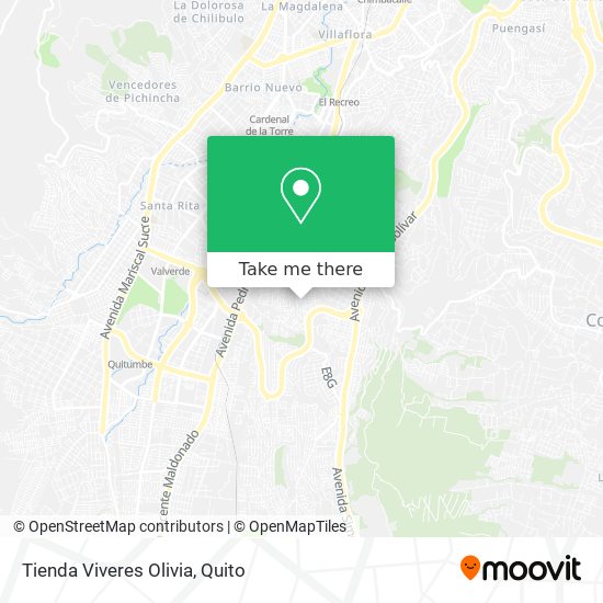 Mapa de Tienda Viveres Olivia