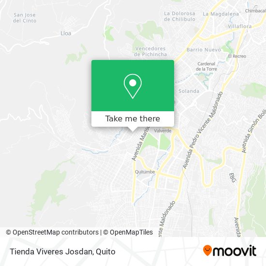 Mapa de Tienda Viveres Josdan