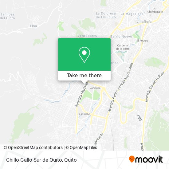 Mapa de Chillo Gallo Sur de Quito