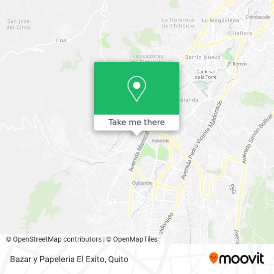 Mapa de Bazar y Papeleria El Exito