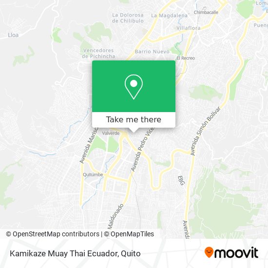 Mapa de Kamikaze Muay Thai Ecuador