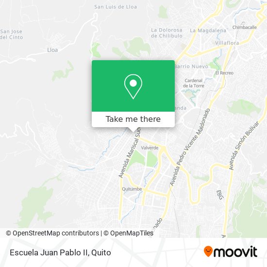 Mapa de Escuela Juan Pablo II