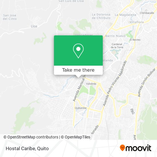 Mapa de Hostal Caribe