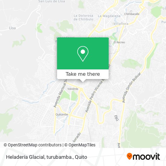 Mapa de Heladería Glacial, turubamba.