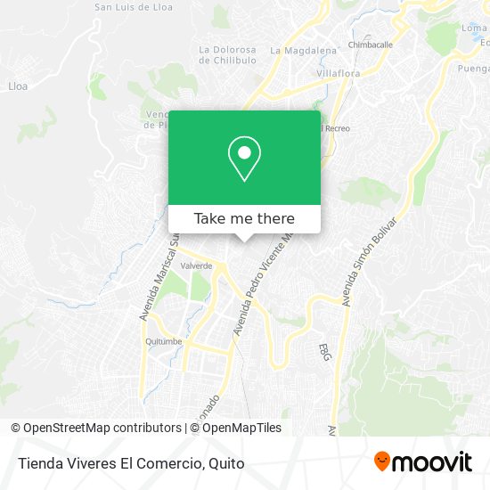 Mapa de Tienda Viveres El Comercio
