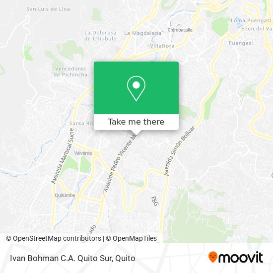 Ivan Bohman C.A. Quito Sur map