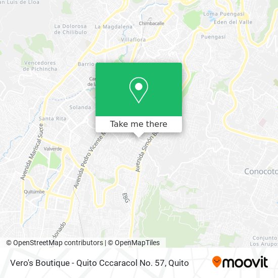 Vero's Boutique - Quito Cccaracol No. 57 map