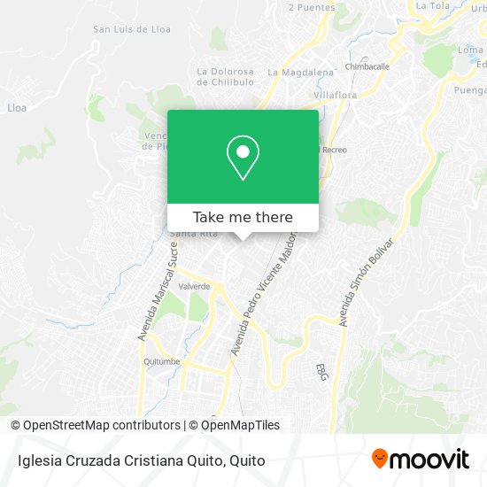 Mapa de Iglesia Cruzada Cristiana Quito