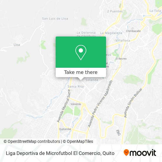 Mapa de Liga Deportiva de Microfutbol El Comercio