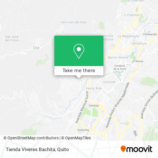 Mapa de Tienda Viveres Bachita