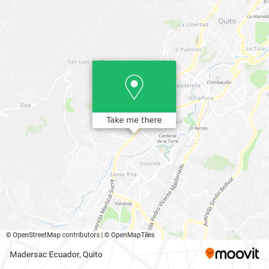 Madersac Ecuador map