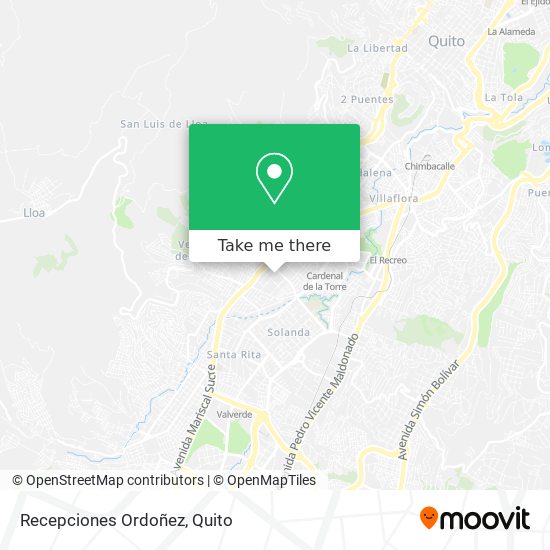 Mapa de Recepciones Ordoñez